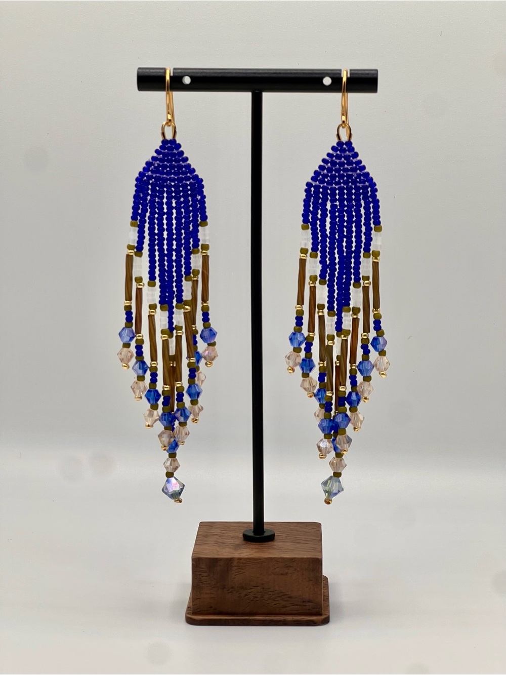Brick Stitch Fringe Earrings